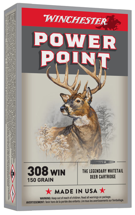 Winchester X3085 Super-X Power-Point Pointed Soft Point 150 Grain .308 Win / 7.62x51mm 2820 fps