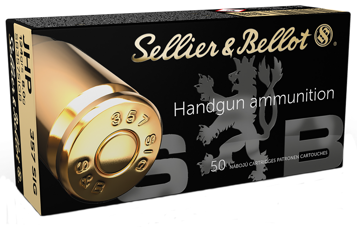 Sellier and Bellot .357 Sig Handgun Jacketed Hollow Point 124 Grain 50/Box