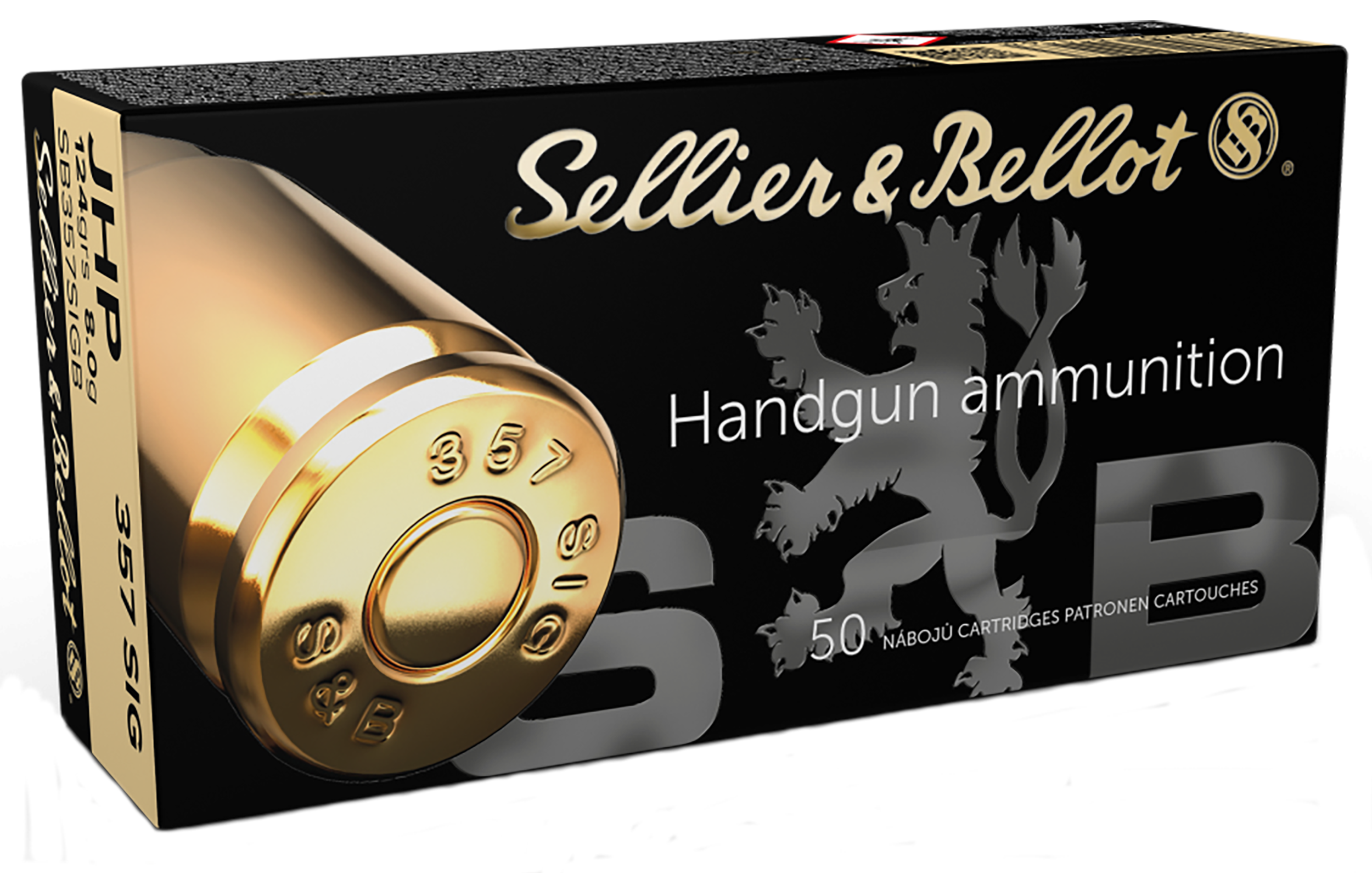 Sellier and Bellot .357 Sig Handgun Jacketed Hollow Point 124 Grain 50/Box