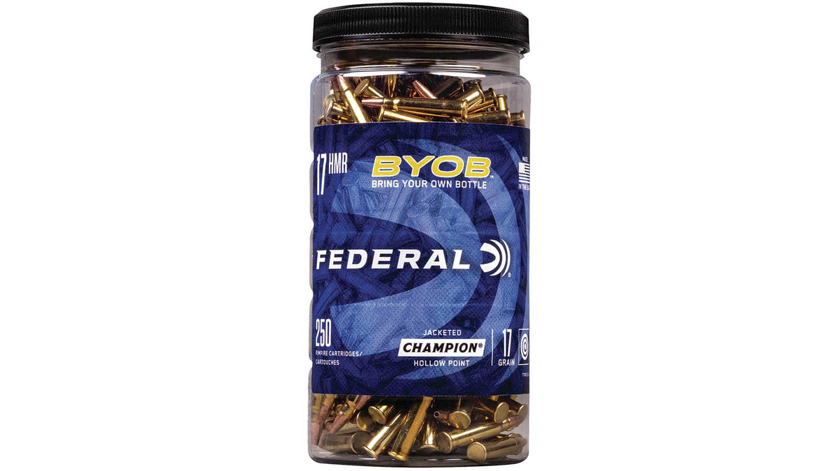 Federal .17 HMR Champion Training BYOB Jacketed Hollow Point 17 Grain 250/Box