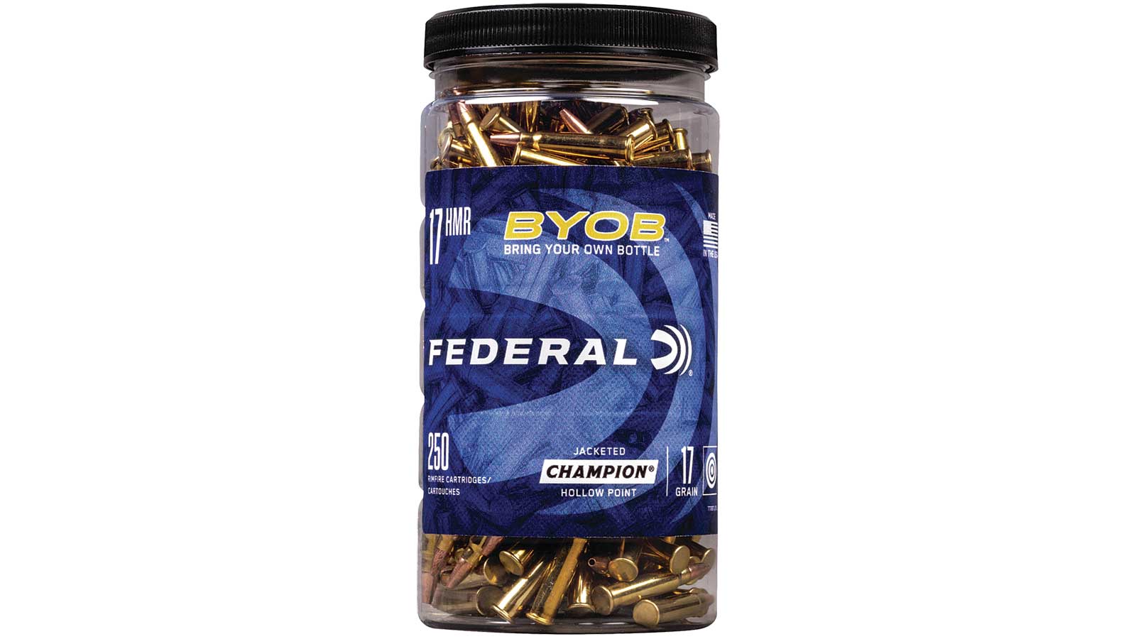 Federal .17 HMR Champion Training BYOB Jacketed Hollow Point 17 Grain 250/Box