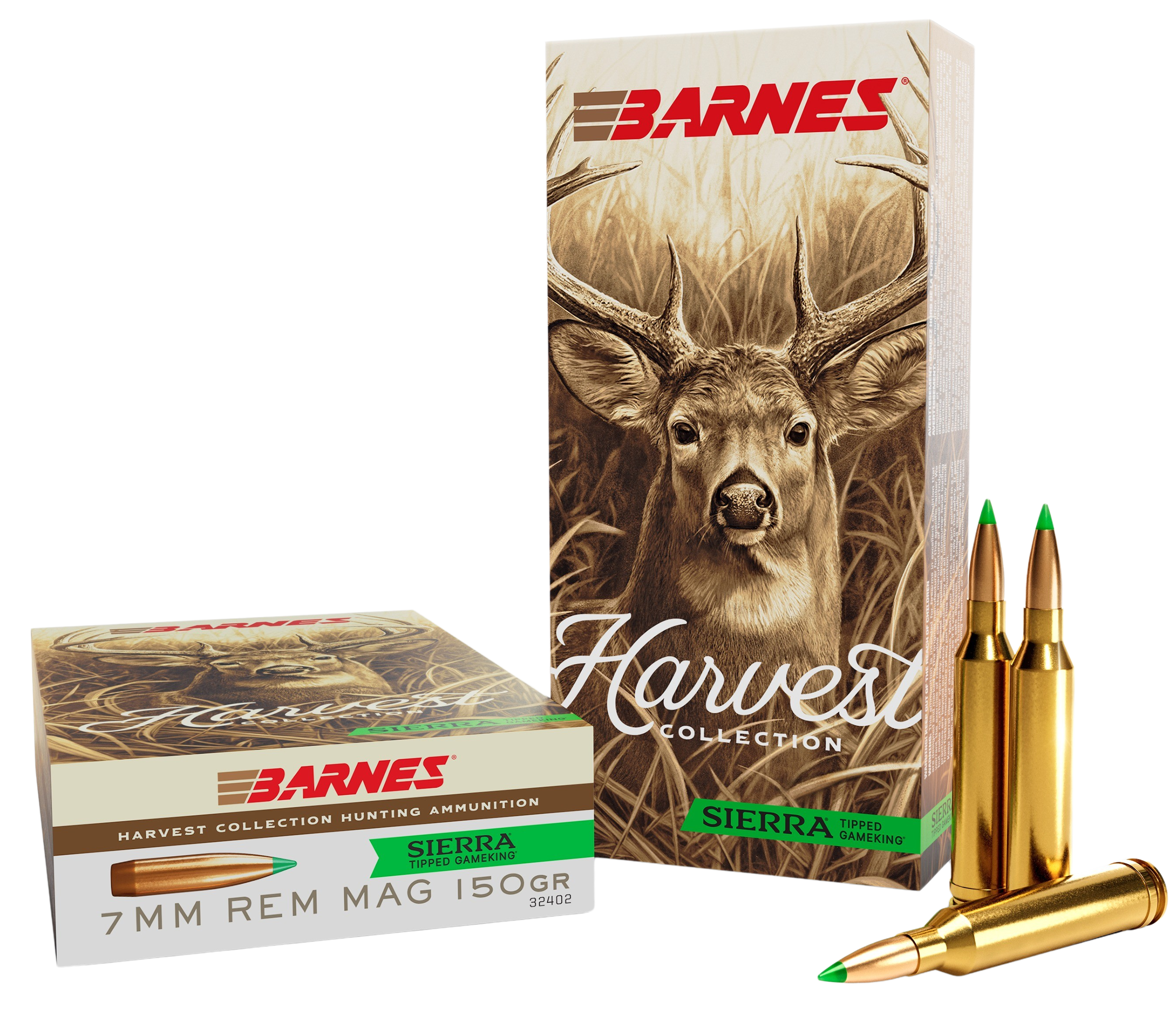 Barnes Bullets 32402 Harvest 7mmRemMag 150gr Sierra Tipped GameKing 20 Per Box/10 Case