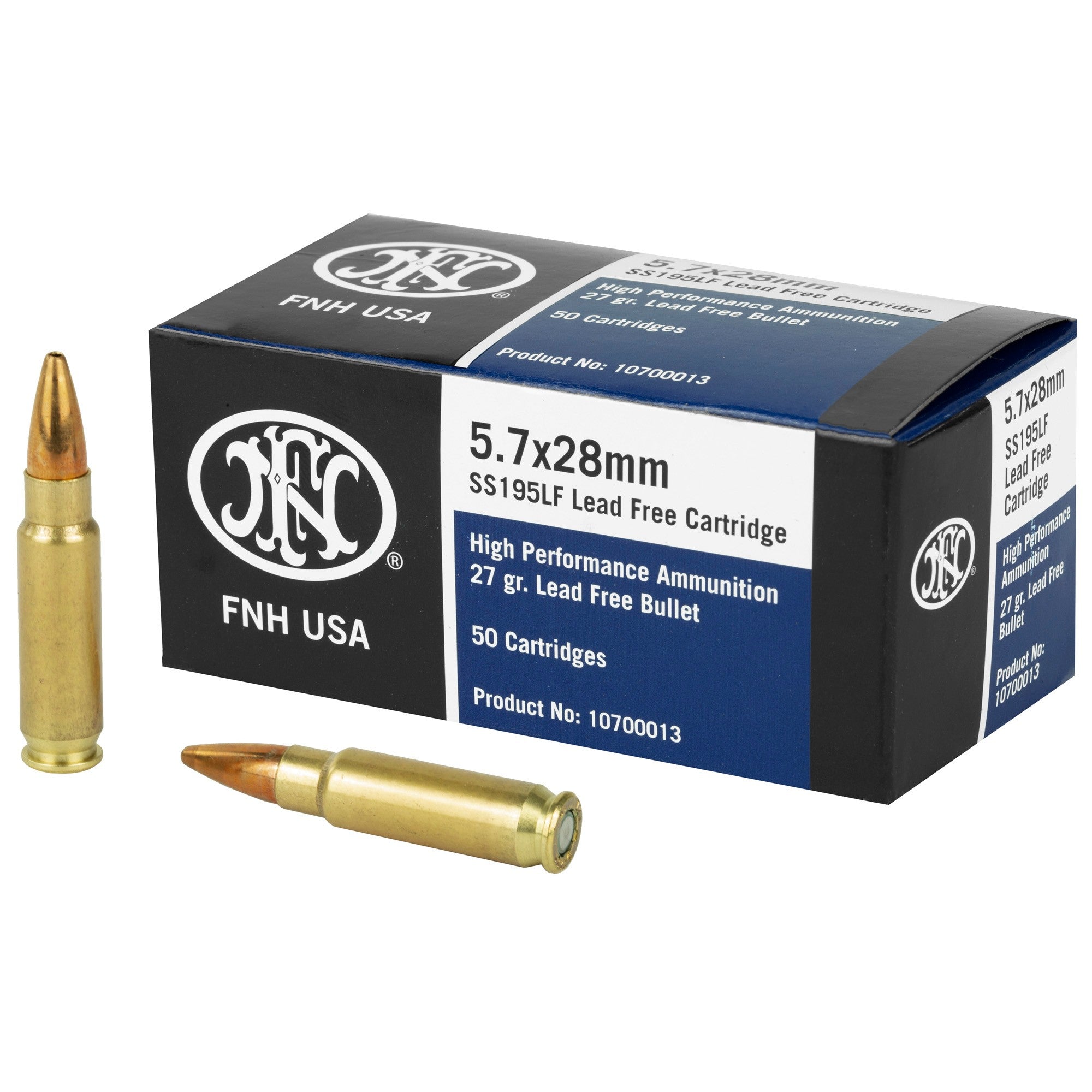 FN 5.7x28mm FN High Performance SS195LF Lead Free Hollow Point 27 Grain 2000/Box