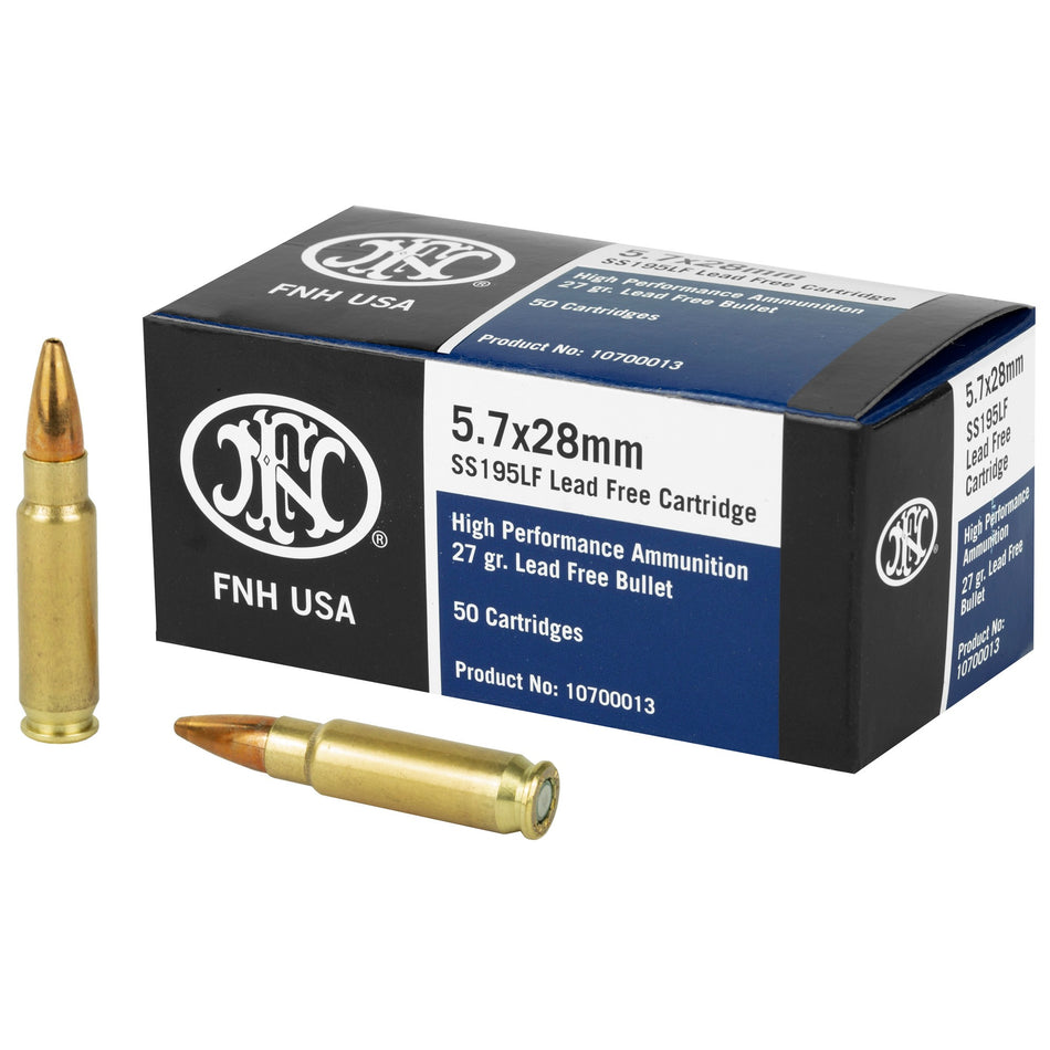 FN 5.7x28mm FN High Performance SS195LF Lead Free Hollow Point 27 Grain 2000/Box