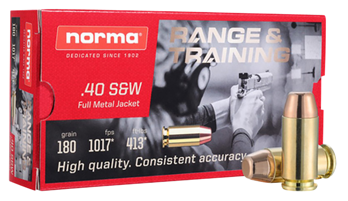 Norma .40 S&W Self Defense NXD Monolithic Fluted Lead Free 180 Grain 20/Box