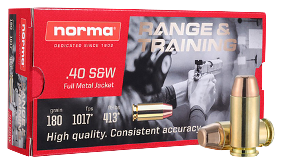 Norma .40 S&W Self Defense NXD Monolithic Fluted Lead Free 180 Grain 20/Box
