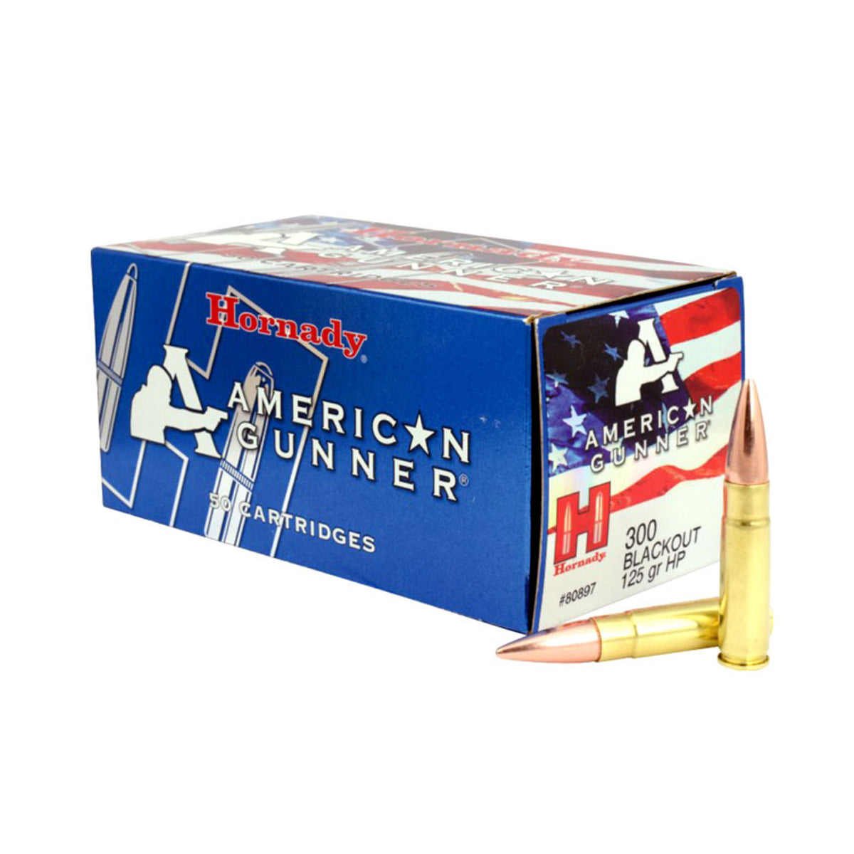 Hornady .300 AAC Blackout American Gunner Hollow Point 125 Grain 50/Box