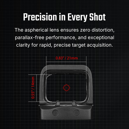 Osight SE, 2 MOA Dot + 32 MOA Circle Red Dot Sight, RMSc Pattern