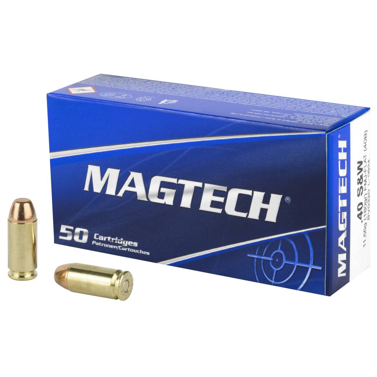 Magtech .40 S&W Sport Shooting Range/Training Full Metal Jacket Flat Nose 180 Grain 50/Box