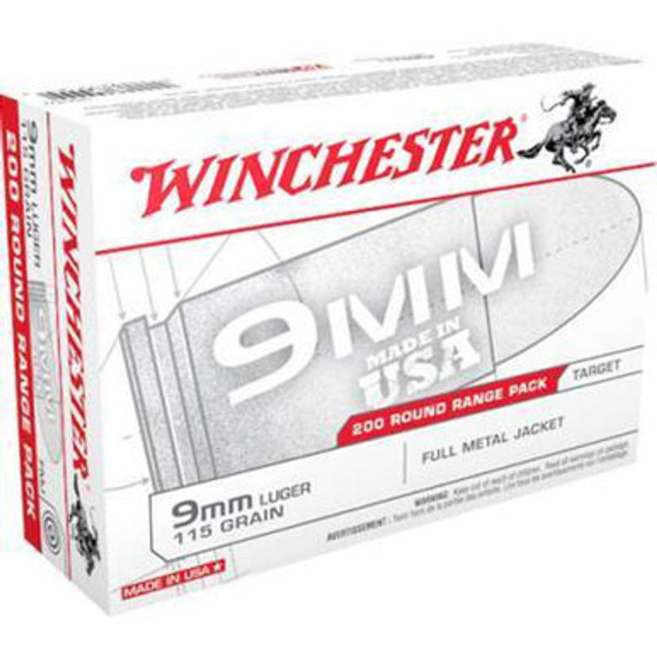 Winchester Ammo USA9W USA 9mm Luger 115 gr Full Metal Jacket (FMJ)