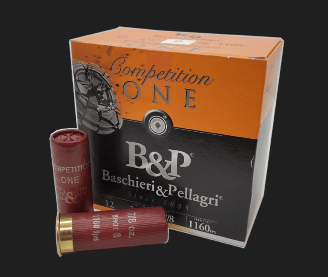 Baschieri and Pellagri 12 Gauge Competition One #8 7/8 oz 2.75 in 25/Box