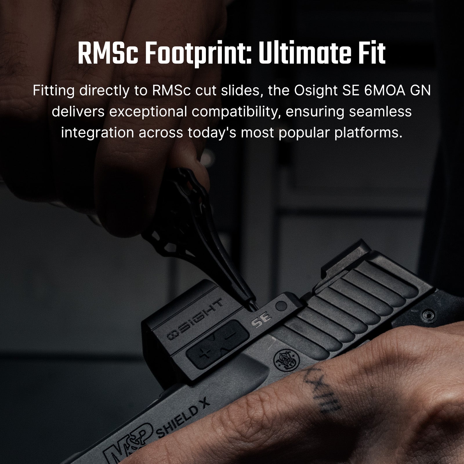 Osight SE 6 MOA Enclosed Green Dot Optic RMSc Footprint Aspherical Lens