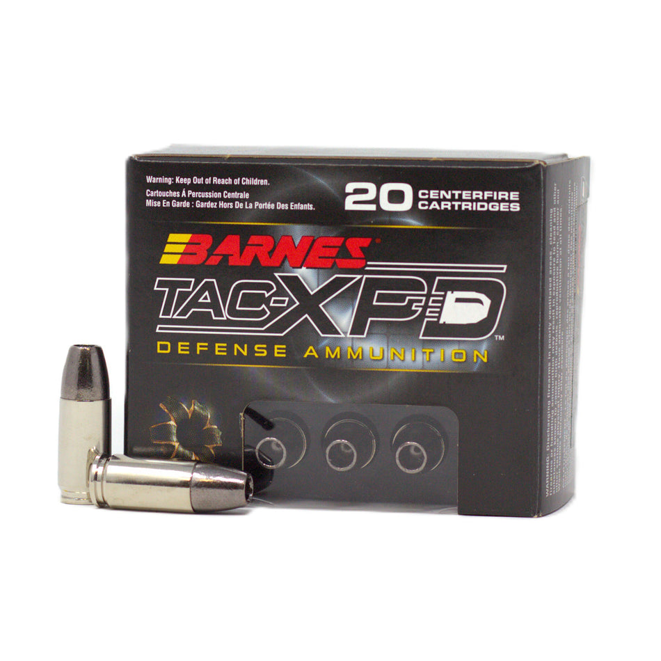 Barnes 9mm Luger / Parabellum TAC-XPD DEFENSE HANDGUN +P Hollow Point 115 Grain 20/Box 1125 FPS