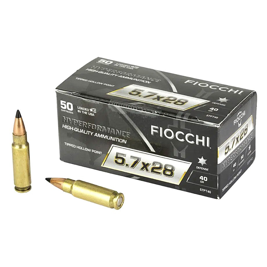 Fiocchi 5.7x28mm FN Hyperformance Tipped Hollow Point 40 Grain 50/Box